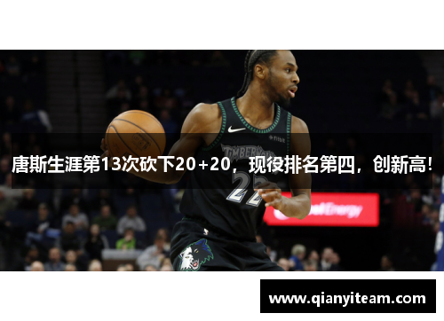 唐斯生涯第13次砍下20+20，现役排名第四，创新高！