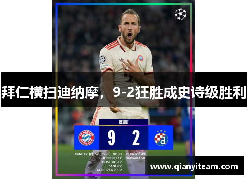 拜仁横扫迪纳摩，9-2狂胜成史诗级胜利